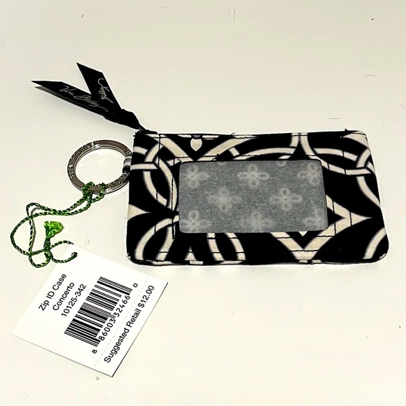 🖤NWT NEW Vera Bradley Zip Card Case Wristlet Wallet Concerto B&W Design Style🖤 - Picture 3 of 10